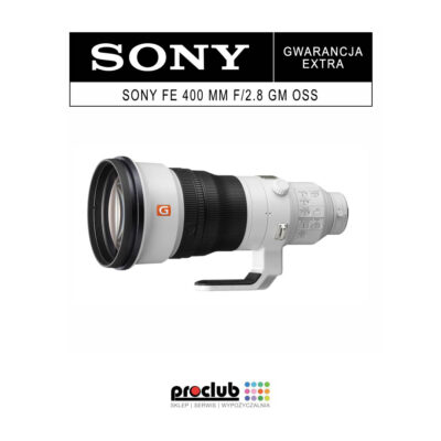 Gwarancja EXTRA Sony FE 400 mm f/2.8 GM OSS